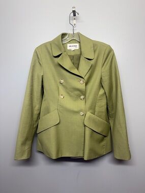 Girl Go Crazy by Jill Olive Green Wool Blazer Jacket